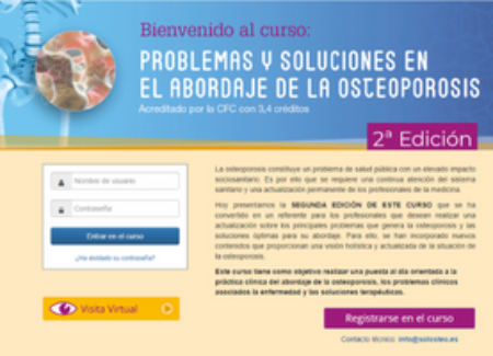SOLOSTEO: Problemas y Soluciones en el Abordaje de la Osteoporosis, un curso online de inscripción gratuita